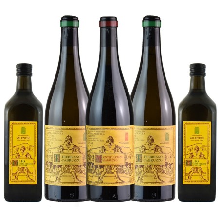 Valentini Box [2 bot: Trebbiano, 1 bot: Montepulciano, 2 bot: Olio EVO]