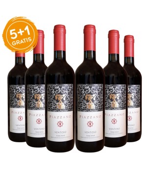 Toscana Rosso IGT Ventoso 2019 - Fattoria di Piazzano [5+1 gratis]