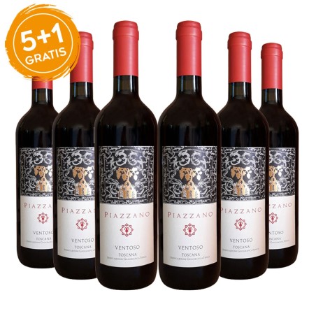 Toscana Rosso IGT Ventoso 2019 - Fattoria di Piazzano [5+1 gratis]