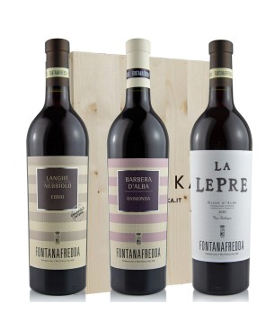 Fontanafredda Trio, Nebbiolo, Dolcetto, Barbera [3x bot. Cassetta di Legno]