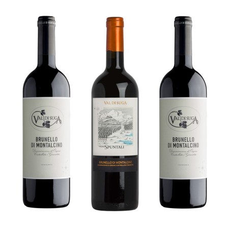 2 bot. Brunello Val di Suga + 1 bot. Brunello Vigna Spuntali - Val di Suga