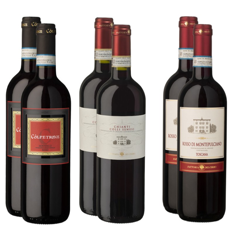 Tenute del Cerro Box Chianti + Rosso di Montepulciano + Rosso di Montefalco - Fattoria del Cerro [6 bot.]