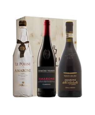 Amarone Trio Bolla, Monte del Frà, Domini Veneti [3x bot. Cassetta di Legno]