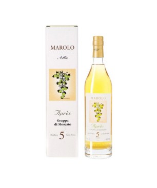 Grappa Marolo Moscato Apres 5 Anni [0.70 lt, Astucciata]