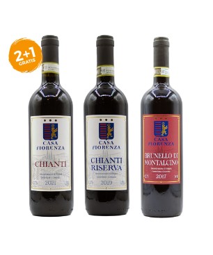 Brunello, Chianti Riserva + Chianti Omaggio Casa Fiorenza [3 bot.]