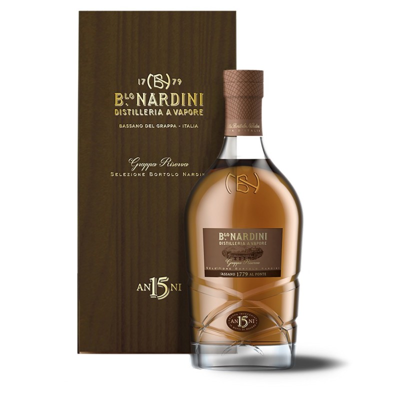 Grappa Riserva 15 anni Selezione Bortolo Nardini [0.70 lt, Astuccio in Legno] - Nardini