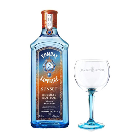 Gin Bombay Sapphire Sunset - Bombay Sapphire [0.70 lt] + Baloon in OMAGGIO