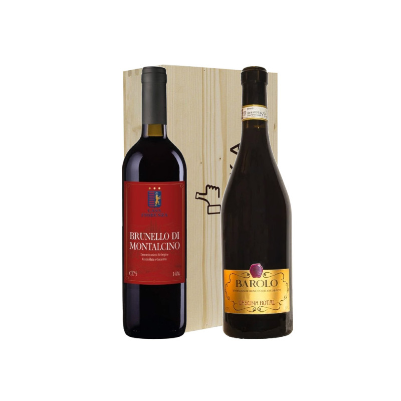 Barolo e Brunello - Cascina Botal e Casa Fiorenza [2 bot in Cassetta di Legno]