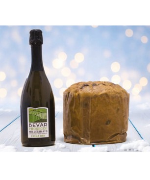 Cesto Natalizio Panettone e Prosecco [2 pezzi] - (S1)