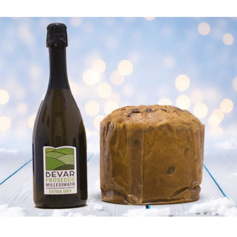 Cesto Natalizio Panettone e Prosecco [2 pezzi] - (S1)