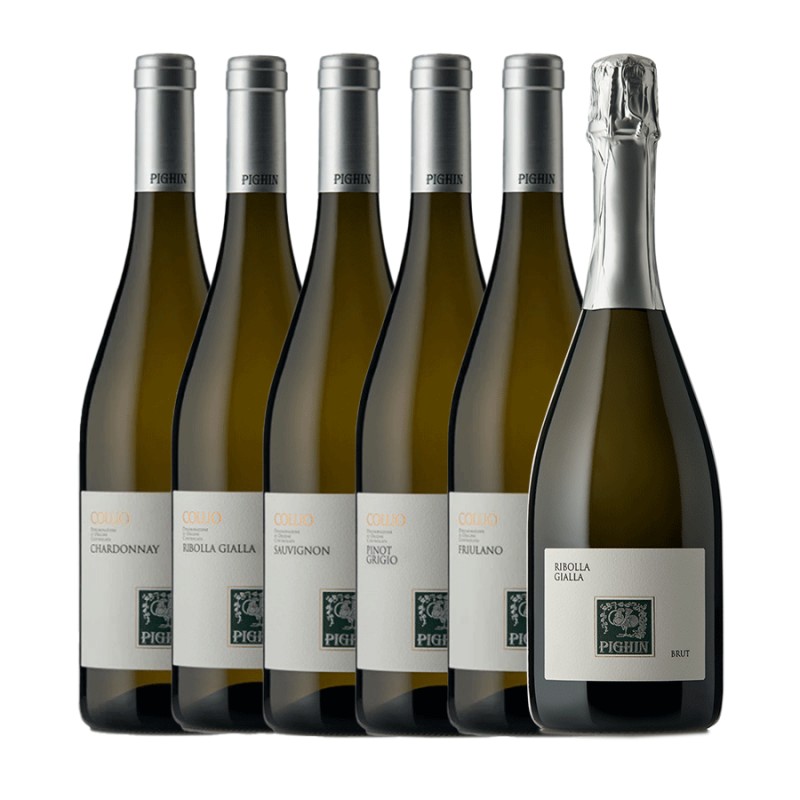 Ribolla + Pinot Grigio + Chardonnay + Sauvignon + Friulano + Spumante - Pighin (6 bot.)