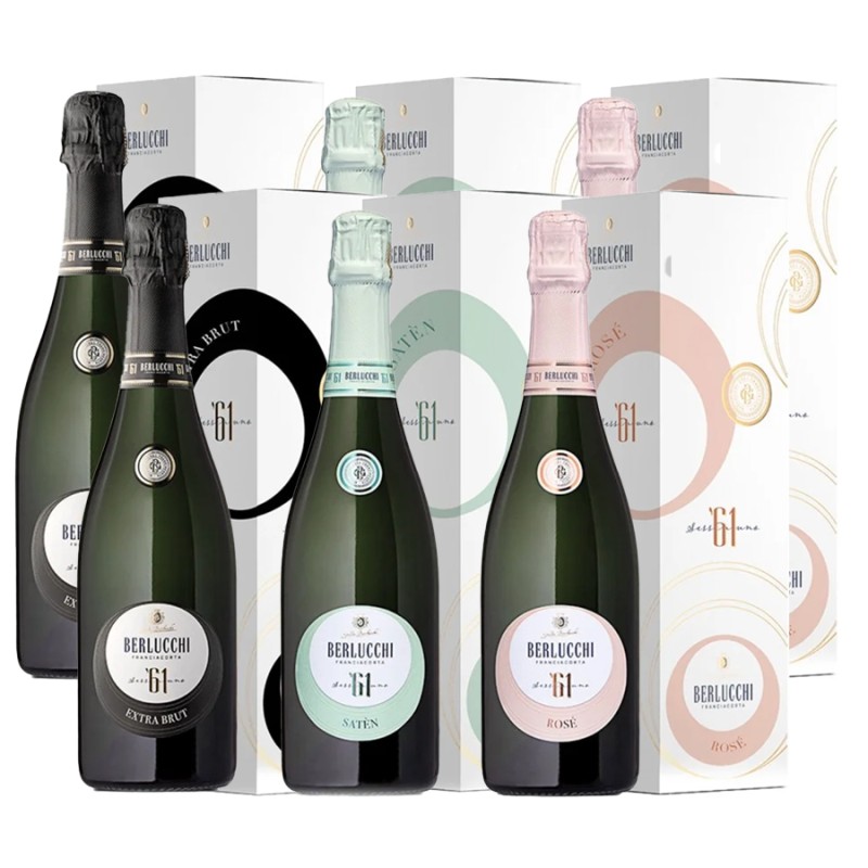 Franciacorta '61 Saten, Extra Brut e Rosé - Berlucchi [6 bot. Astucciate]