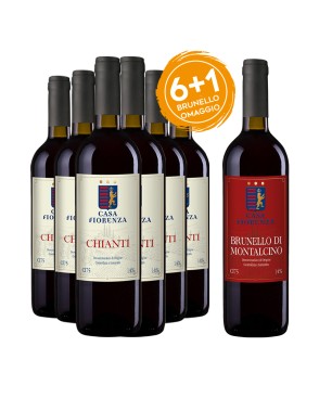 Chianti DOCG + Brunello DOCG Omaggio - Casa Fiorenza [6 bot. + 1 Omaggio]