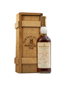 Whisky Macallan 1964 Anniversary Malt 25 Year Old / Giovinetti Import - Macallan [Origianl Wood Box]