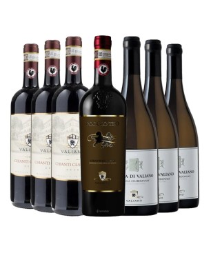 Chianti Classico e Chardonnay Box - Valiano [7 bot.]