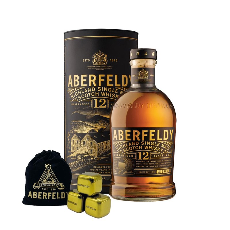 Whisky Aberfeldy 12 years old Single Malt Scotch - Aberfeldy [0.70 Lt, Astucciato]