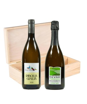 Ribolla Gialla e Prosecco - Borgo Tulias e Bevar [2 bot in Cassetta di Legno]