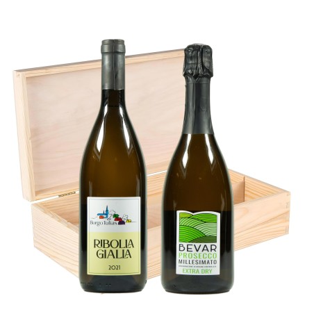 Ribolla Gialla e Prosecco - Borgo Tulias e Bevar [2 bot in Cassetta di Legno]