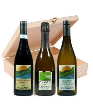 Montepulciano, Pecorino e Prosecco - Roccamarsi e Bevar [3 bot. in Cassetta di Legno]