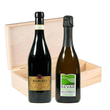 Barolo e Prosecco - Cascina Botal e Bevar [2 bot in Cassetta di Legno]