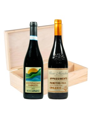 Montepulciano e Primitivo - Roccamarsi e Paolo Leo [2 bot in Cassetta di Legno]