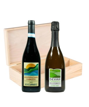 Montepulciano e Prosecco - Roccamarsi e Bevar [2 bot in Cassetta di Legno]