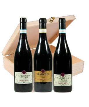 Barolo, Nebbiolo e Barbera Trio Piemonte - Cascina Botal [3 bot. in Cassetta di Legno]