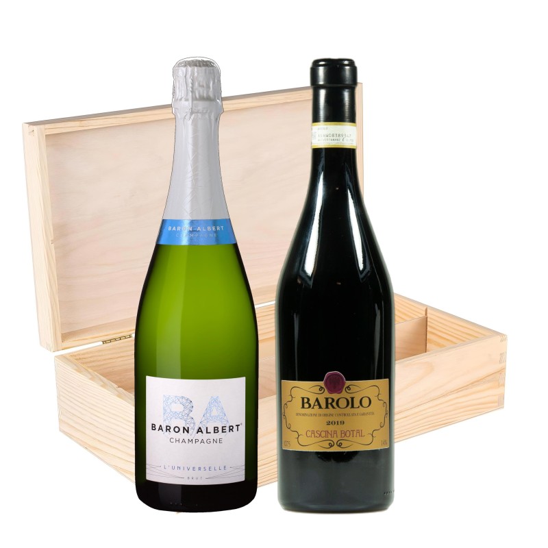 Champagne e Barolo - Baron Albert e Cascina Botal [2 bot in Cassetta di Legno]