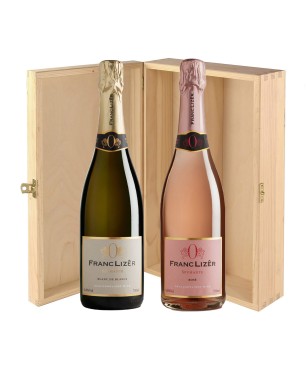 Spumante Blanc de Blancs e Rosè Alcohol Free - Franc Lizêr [2 bott. in Cassetta di Legno]