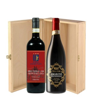 Amarone e Brunello - Villa Fura e Casa Fiorenza [2 bott. in Cassetta di Legno]