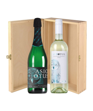 Asio Otus Bianco e Asio Otus Spumante Alcohol Free - Barone di Montalto [2 bott. in Cassetta di Legno]