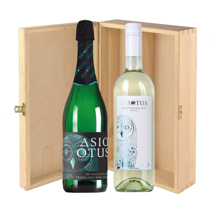 Asio Otus Bianco e Asio Otus Spumante Alcohol Free - Barone di Montalto [2 bott. in Cassetta di Legno]