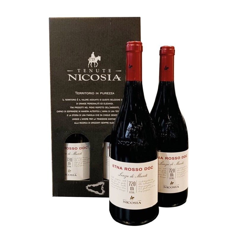 Etna Rosso DOC Lenza di Munti 2020 - Nicosia [ 2 bt, Confezione regalo]