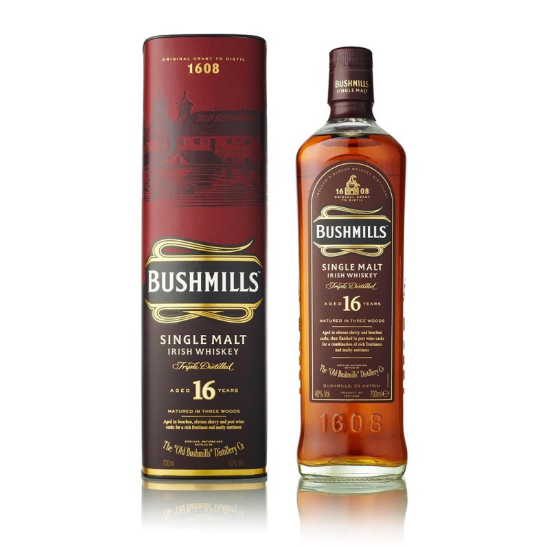 Whiskey  Bushmills 16 Years old Single Malt Irish - Bushmills [0.70 Lt, Astucciato]