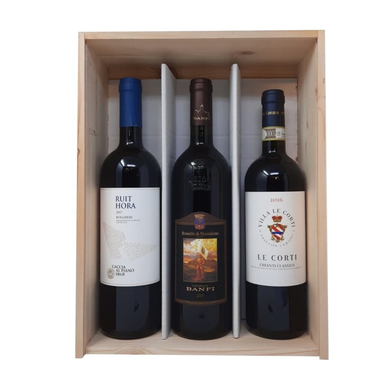 Rossi Toscana Trio Brunello, Bolgheri e Chianti Classico [3x bot. Cassetta di Legno]