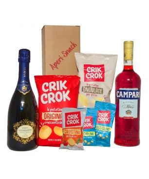 Aperitivo Box [Prosecco + Campari + Snack Crik-Crok]