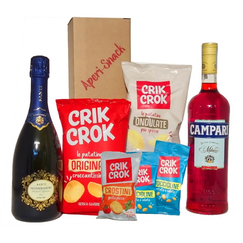 Aperitivo Box [Prosecco + Campari + Snack Crik-Crok]