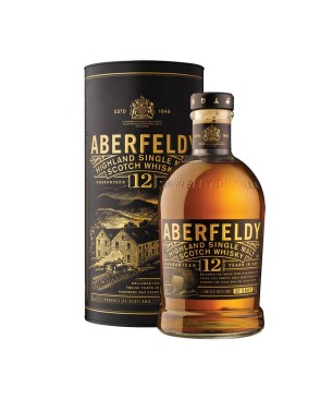 Whisky Aberfeldy 12 years old Single Malt Scotch - Aberfeldy [0.70 Lt, Astucciato]