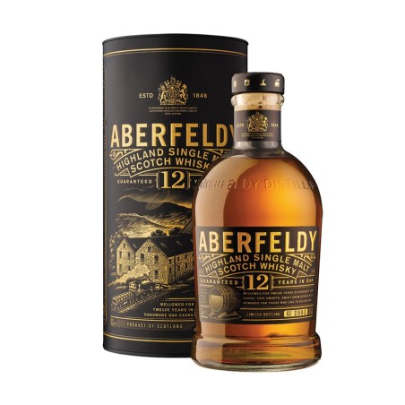 Whisky Aberfeldy 12 years old Single Malt Scotch - Aberfeldy [0.70 Lt, Astucciato]